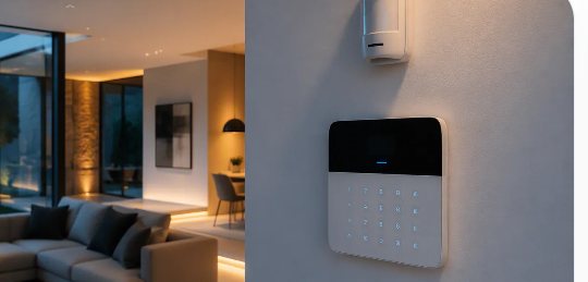 Clavier d'alarme anti-intrusion au mur