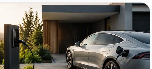 Voiture en charge sur une borne